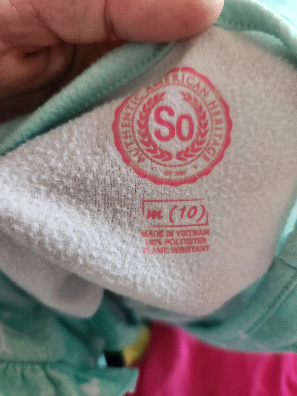 SO Mint Green 'SNOW COOL' Long Sleeve Kids Nightgown with Pink Accent